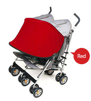 Sun Shade for Twin Stroller (Red)
